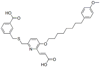 CAS#: 150399-22-7, 3-[[6-[(E)-3-Hydroxy-3-Oxoprop-1-Enyl]-5-[8-(4-Methoxyphenyl)Octoxy]Pyridin-2-Yl]Methylsulfanylmethyl]Benzoic Acid