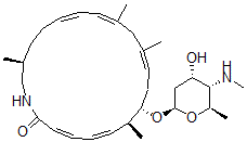 CAS#: 150999-05-6, (3E,5E,7S,8S,10E,13E,15E,19S)-8-[(2R,4S,5S,6R)-4-Hydroxy-6-Methyl-5-Methylaminooxan-2-Yl]Oxy-7,11,13,19-Tetramethyl-1-Azacycloicosa-3,5,10,13,15-Pentaen-2-One