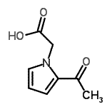 CAS 登录号：151163-95-0， (2-乙酰基-1H-吡咯-1-基)乙酸