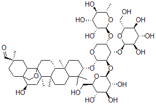 CAS#: 151625-81-9, Cyclamiretin A 3-O-Rhamnopyranosyl-1-4-Glucopyranosyl-1-2-(Glucopyranosyl-1-4)-Arabinopyranoside