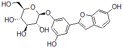 CAS#: 152041-26-4, (2S,3R,4S,5S,6R)-2-[3-Hydroxy-5-(6-Hydroxy-1-Benzofuran-2-Yl)Phenoxy]-6-(Hydroxymethyl)Oxane-3,4,5-Triol