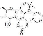 CAS#: 152187-38-7, (3S,2R,4R)-4-Hydroxy-2,3,10,10-Tetramethyl-8-Phenyl-2H-Pyrano(6,5-f)2H-Pyrano(6,5-H)Chroman-6-One