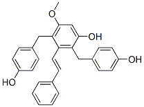 CAS#: 152383-83-0, 2,4-Bis[(4-Hydroxyphenyl)Methyl]-5-Methoxy-3-[(E)-2-Phenylethenyl]Phenol