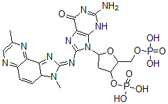 CAS#: 152432-43-4, [5-[2-Amino-8-[(3,8-Dimethyl-3aH-Imidazo[4,5-f]Quinoxalin-2-Ylidene)Amino]-6-Oxo-3H-Purin-9-Yl]-2-(Phosphonooxymethyl)Oxolan-3-Yl] Dihydrogen Phosphate