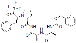 CAS#: 152551-55-8, Phenylmethyl N-[(2S)-1-Oxo-1-[[(2S)-1-Oxo-1-[[(2S)-1-[(2S)-4,4,4-Trifluoro-3-Oxo-1-Phenylbutan-2-Yl]Pyrrolidine-2-Carbonyl]Amino]Propan-2-Yl]Amino]Propan-2-Yl]Carbamate