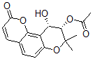 CAS 登录号：152615-14-0， [(9S,10S)-10-羟基-8,8-二甲基-2-氧代-9,10-二氢吡喃并[6,5-h]苯并吡喃-9-基]乙酸酯