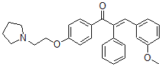 CAS#: 15288-31-0, 3-Methoxy-alpha-phenyl-4'-(2-(1-pyrrolidinyl)ethoxy)chalcone