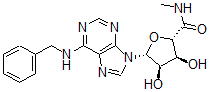 CAS 登录号：152918-15-5， (2S,3S,4R,5R)-3,4-二羟基-N-甲基-5-[6-(苯基甲基氨基)嘌呤-9-基]四氢呋喃-2-甲酰胺
