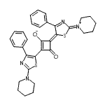 CAS#: 153119-21-2, (4Z)-3-Oxo-4-[4-Phenyl-2-(1-Piperidiniumylidene)-1,3-Thiazol-5(2H)-Ylidene]-2-[4-Phenyl-2-(1-Piperidinyl)-1,3-Thiazol-5-Yl]-1-Cyclobuten-1-Olate