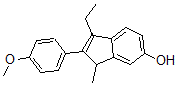 CAS 登录号：153312-15-3， 1-乙基-2-(4-甲氧基苯基)-3-甲基-3H-茚-5-醇