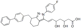 CAS#: 153321-50-7, (E,3R,5S)-7-[(7S)-2-(4-Fluorophenyl)-7-[(4-Phenylphenyl)Methyl]-4,5,6,7-Tetrahydroindazol-3-Yl]-3,5-Dihydroxyhept-6-Enoic Acid