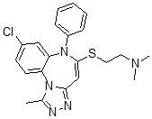 CAS#: 153901-48-5, 2-[(8-Chloro-1-Methyl-6-Phenyl-[1,2,4]Triazolo[4,3-a][1,5]Benzodiazepin-5-Yl)Sulfanyl]-N,N-Dimethylethanamine