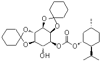 CAS 登录号：153996-48-6， (3A'r,4'S,5'R,5A'r,8A,8B)-5'-羟基六氢二螺[环己烷-1,2'-[1,3]二氧杂环戊并[4,5-e][1,3]苯并二氧戊环-7',1''-环己烷]-4'-基(1R,2S,5R)-2-异丙基-5-甲基环己基碳酸酯