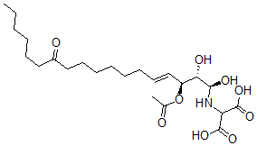 CAS 登录号：154032-80-1， 2-[[(E,1R,2S,3S)-3-乙酰氧基-1,2-二羟基-12-氧代十八碳-4-烯基]氨基]丙二酸