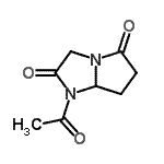 CAS#: 154670-35-6, 1-Acetyldihydro-1H-Pyrrolo[1,2-a]Imidazole-2,5(3H,6H)-Dione
