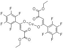 CAS 登录号：154937-49-2， 二[乙基2,4-二(氧代-kappao)-4-(五氟苯基)丁酸]铜(2+)