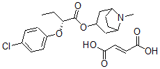 CAS 登录号：155156-22-2， 3-alpha-莨菪烷基2-(4-氯苯氧基)丁酸酯富马酸盐