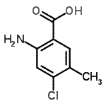 CAS 登录号：155184-81-9， 2-氨基-4-氯-5-甲基苯甲酸