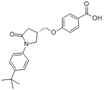 CAS 登录号：155730-92-0， 4-[[(3S)-1-[4-叔丁基苯基]-5-氧代-3-吡咯烷基]甲氧基]-苯甲酸