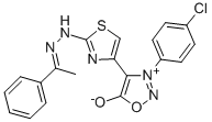 CAS#: 155812-27-4, 3-(4-Chlorophenyl)-4-[2-((2Z)-2-(1-Phenylethylidene)Hydrazinyl)-1,3-Thiazol-4-Yl]Oxadiazol-3-Ium-5-Olate