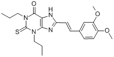 CAS#: 155814-29-2, 8-[(E)-2-(3,4-Dimethoxyphenyl)Ethenyl]-1,3-Dipropyl-2-Sulfanylidene-7H-Purin-6-One