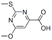 CAS 登录号：15584-03-9， 6-甲氧基-2-甲硫基-嘧啶-4-羧酸