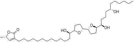 CAS#: 156199-51-8, (5S)-3-[(13R)-13-[(5R)-5-[(2R,5R)-5-[(1R,5S)-1,5-Dihydroxyundecyl]Oxolan-2-Yl]Oxolan-2-Yl]-13-Hydroxytridecyl]-5-Methyl-5H-Furan-2-One