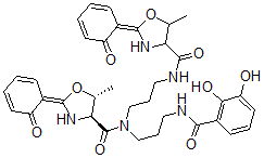 CAS#: 156368-88-6, (2Z,4S,5R)-N-[3-[(2,3-Dihydroxybenzoyl)Amino]Propyl]-5-Methyl-N-[3-[[(2Z)-5-Methyl-2-(6-Oxo-1-Cyclohexa-2,4-Dienylidene)1,3-Oxazolidine-4-Carbonyl]Amino]Propyl]-2-(6-Oxo-1-Cyclohexa-2,4-Dienylidene)-1,3-Oxazolidine-4-Carboxamide