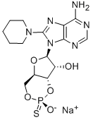 CAS 登录号：156816-36-3， 8-(1-哌啶基)-腺苷环 3',5'-[氢®-硫代磷酸酯]