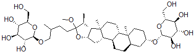 CAS#: 156857-59-9, (3beta,5beta,22alpha,25S)-22-Methoxyfurostan-3,26-Diyl Bis-beta-D-Glucopyranoside
