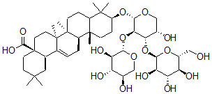 CAS#: 156980-30-2, (3beta)-3-((O-beta-D-glucopyranosyl-(1-3)-O-(beta-D-xylopyranosyl-(1-2))-alpha-L-arabinopyranosyl)oxy)-Olean-12-en-28-oic acid