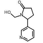 CAS 登录号：157129-55-0， 1-(羟基甲基)-5-(3-吡啶基)-2-吡咯烷酮
