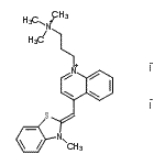 CAS#: 157199-59-2, 4-[(Z)-(3-Methyl-1,3-Benzothiazol-2(3H)-Ylidene)Methyl]-1-[3-(Trimethylammonio)Propyl]Quinolinium Diiodide