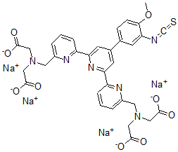 CAS#: 157837-77-9, Tetrasodium 2-[[6-[6-[6-[[Bis(2-Oxido-2-Oxoethyl)Amino]Methyl]Pyridin-2-Yl]-4-(3-Isothiocyanato-4-Methoxyphenyl)Pyridin-2-Yl]Pyridin-2-Yl]Methyl-(2-Oxido-2-Oxoethyl)Amino]Acetate