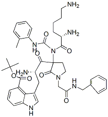 CAS#: 157973-91-6, Tert-Butyl N-[(2S)-1-[[(2S)-2-[[(3R)-1-[(2S)-1-Amino-1-Oxo-3-Phenylpropan-2-Yl]-5-Oxopyrrolidin-3-Yl]Amino]-6-[(2-Methylphenyl)Carbamoylamino]Hexanoyl]Amino]-3-(1H-Indol-3-Yl)-1-Oxopropan-2-Yl]Carbamate