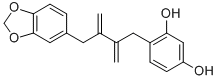 CAS 登录号：158081-97-1， 4-[3-(1,3-苯并二氧戊环-5-基甲基)-2-亚甲基丁-3-烯基]苯-1,3-二醇