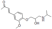 CAS 登录号：158102-53-5， (E)-4-[4-[2-羟基-3-(丙-2-基氨基)丙氧基]-3-甲氧基苯基]丁-3-烯-2-酮