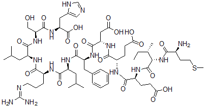 CAS#: 158379-16-9, N-(N-(N-(N2-(N-(N-(N-(N-(N-(N-L-Methionyl-L-isoleucyl)-L-alpha-glutamyl)-L-alpha-glutamyl)-L-alpha-aspartyl)-L-phenylalanyl)-L-leucyl)-L-arginyl)-L-leucyl)-L-seryl)-L-histidine