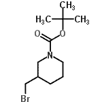 CAS#: 158406-99-6, 2-Methyl-2-Propanyl 3-(Bromomethyl)-1-Piperidinecarboxylate