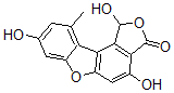 CAS 登录号：158599-52-1， 1,4,8-三羟基-10-甲基-1H-[2]苯并呋喃并[6,7-b][1]苯并呋喃-3-酮