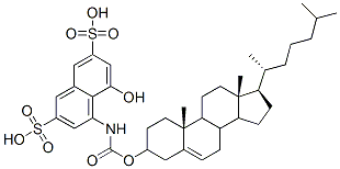 CAS#: 158721-72-3, 4-(((3-Cholesteryloxy)Carbonyl)Amino)-5-Hydroxy-2,7-Naphthalenedisulfonic Acid