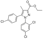 CAS#: 158941-22-1, 5-(4-Chlorophenyl)-1-(2,4-Dichlorophenyl)-4-Methyl-1H-Pyrazole-3-carboxylic Acid Ethyl Ester