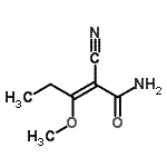 CAS 登录号：158951-25-8， (2Z)-2-氰基-3-甲氧基-2-戊烯酰胺