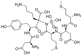 CAS#: 158999-11-2, (2S)-6-Amino-2-[[(2S)-2-[[(2S)-2-[[(2S)-2-[[(2S)-2-[[(2S)-2-Amino-4-Hydroxy-4-Oxobutanoyl]Amino]-3-(4-Phosphonooxyphenyl)Propanoyl]Amino]-4-Methylsulfanylbutanoyl]Amino]-4-Hydroxy-4-Oxobutanoyl]Amino]-4-Methylsulfanylbutanoyl]Amino]Hexanoic Acid