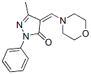 CAS 登录号：15900-24-0， 3-甲基-4-(吗啉基亚甲基)-1-苯基-2-吡唑啉-5-酮