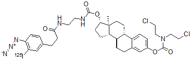 CAS#: 159899-37-3, 17-O-((2-(3-(4-Azido-3-Iodophenyl)Propionamido)Ethyl)Carbamyl)Estradiol-3-N-Bis(Chloroethyl)Carbamate