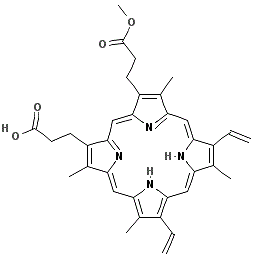 CAS 登录号：16053-68-2， 原卟啉IX单甲酯