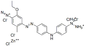CAS 登录号：16103-04-1， 6-(4-(4-偶氮基苯胺基)苯基偶氮)-4-乙氧基甲苯-3-重氮氯化锌