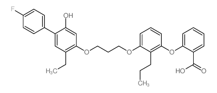 CAS 登录号：161172-51-6， 2-[3-[3-[2-乙基-4-(4-氟苯基)-5-羟基苯氧基]丙氧基]-2-丙基苯氧基]苯甲酸