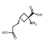 CAS 登录号：161181-75-5， 顺式-1-氨基-3-(2-羧基乙基)环丁烷羧酸